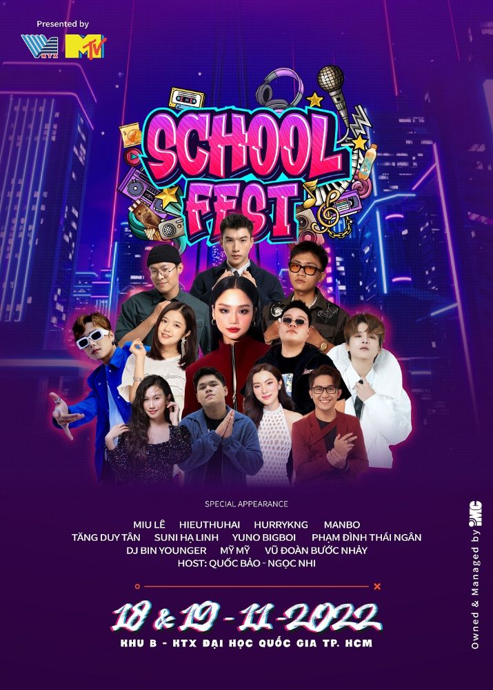 Poster MTV School Fest 6 Đại nhạc hội hoành tráng cho giới trẻ Sài thành sẵn sàng bùng nổ vào tháng 11